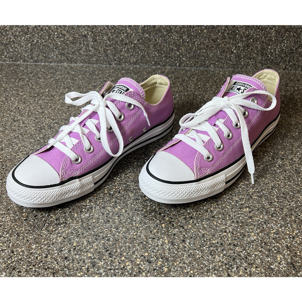 Converse All Star Classic Low Top Sneaker Purple/Pink Womens Sz 8 Lace Up Mens 6 - Picture 2 of 10